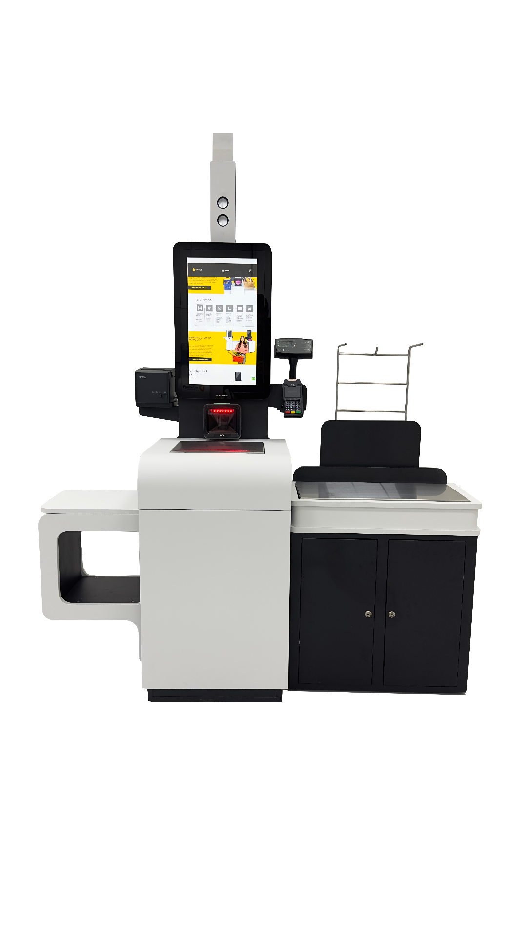 Self checkout Videosoft para supermercados - Caja de autoservicio con escáner y balanza