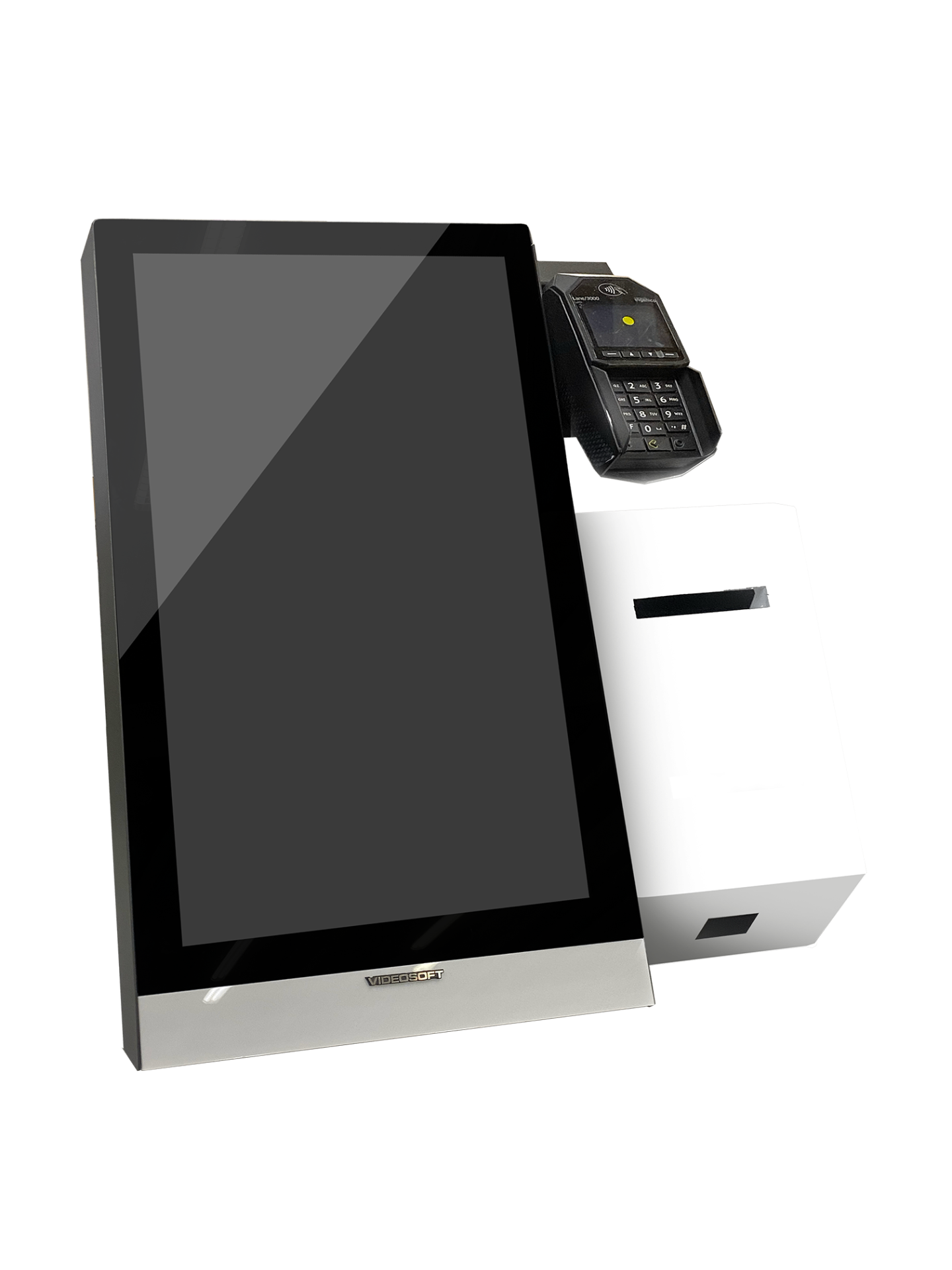 Kiosco de autoservicio Desk 21 Videosoft - Terminal táctil compacta para self checkout