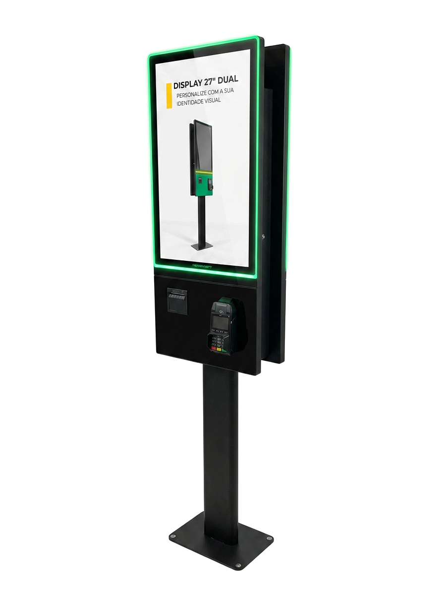 Display 27 Dual Videosoft - Tótem de autoservicio con doble pantalla 27 pulgadas espalda con espalda